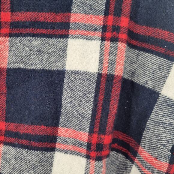 Boohoo Maternity Womens Sz 12 Blue and Red Plaid Button Up Long Sleeve Shirt NEW - Picture 2 of 6